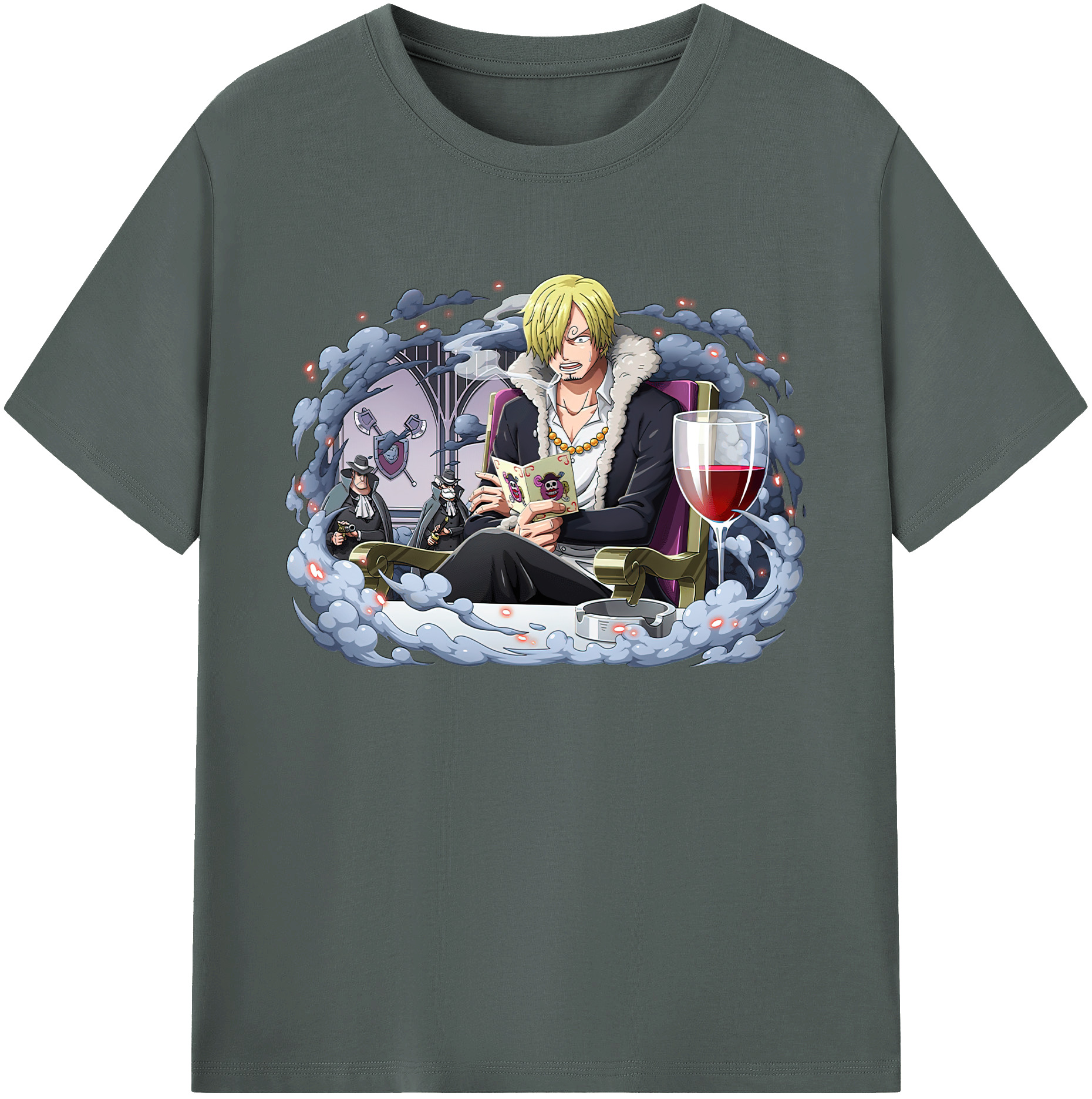 （画像用） ワンピース サンジ ONE PIECE Sanji 綿100％ メンズ半袖Tシャツ｜肌触りやわらか＆通気性
